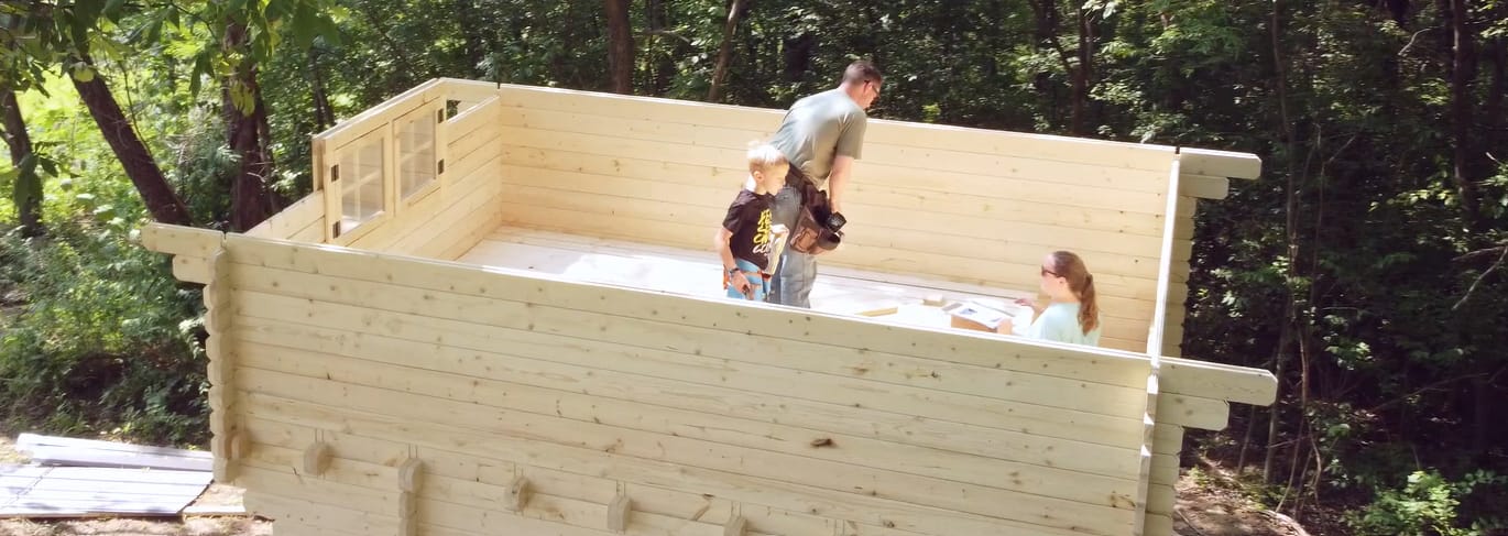 Empty backyard before